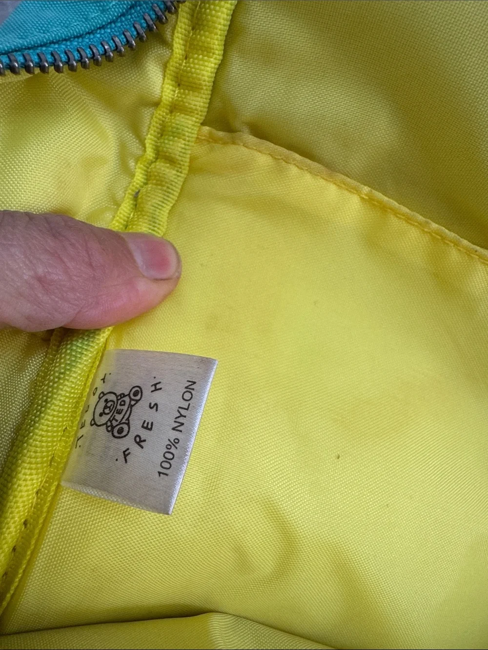 Teddy Fresh Colorblock Canvas Backpack in Pink, Yellow & Teal